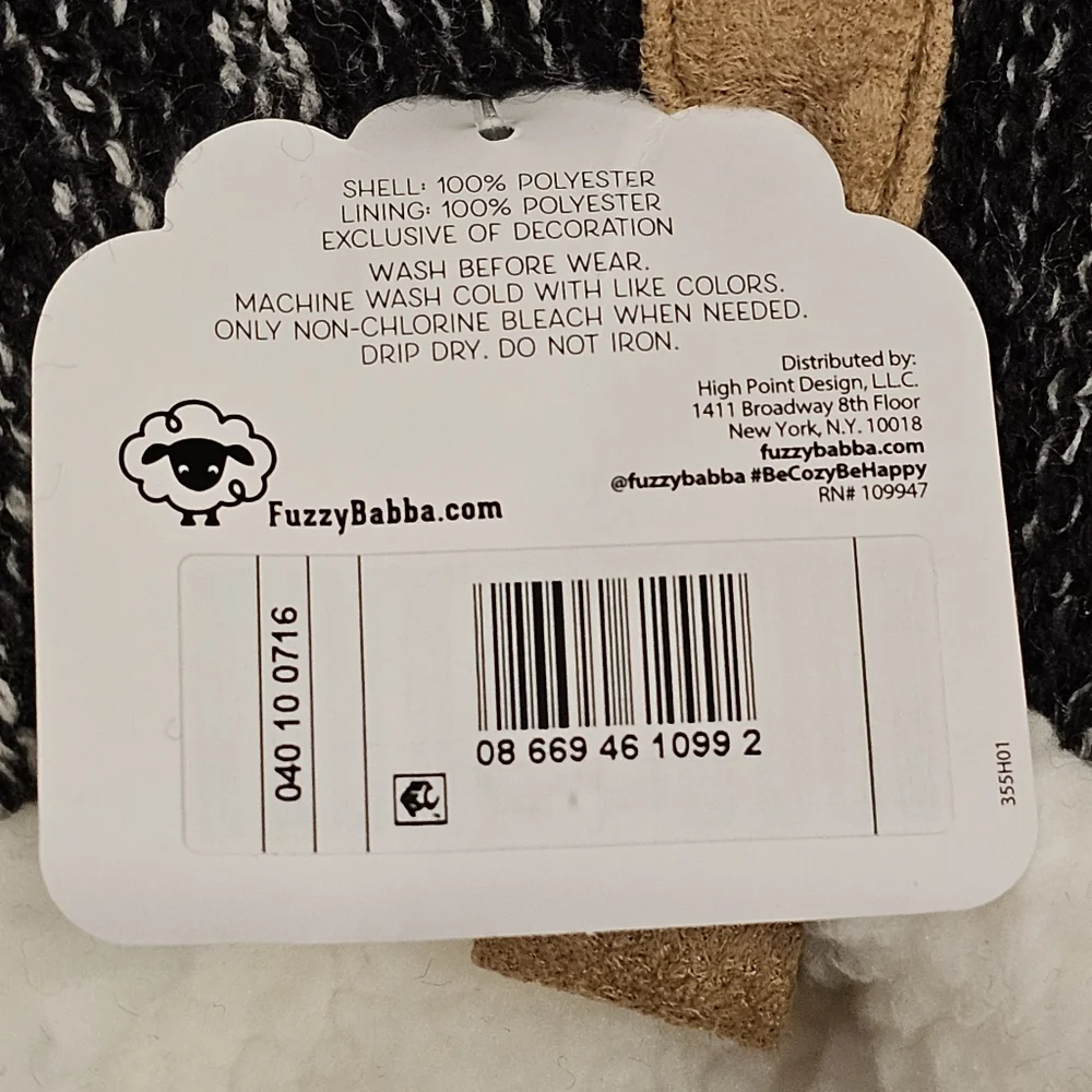 Fuzzy Babba Mens Slipper Socks L/XL